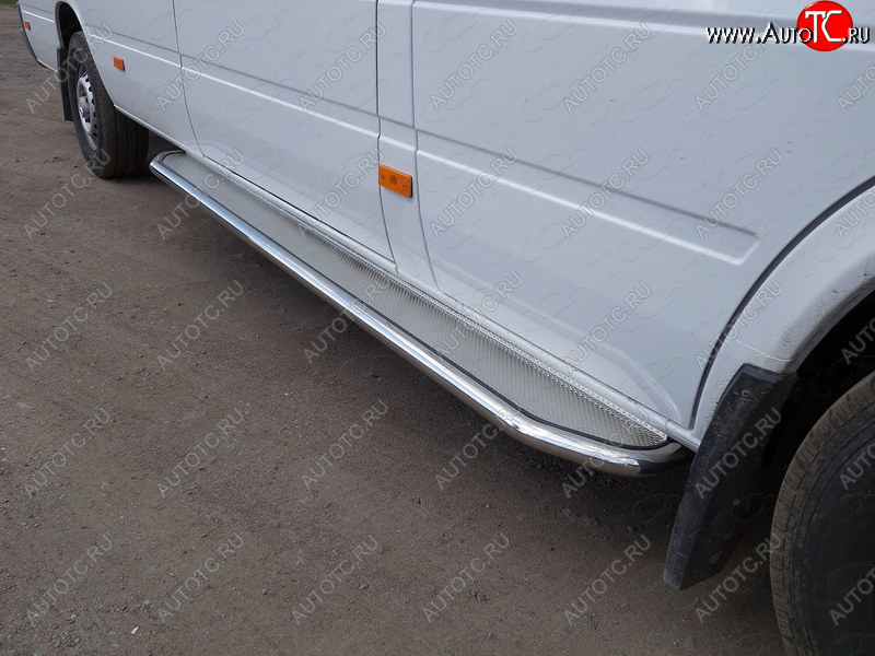 33 899 р. Порог с площадкой d42,4 мм ТСС Тюнинг  Mercedes-Benz Sprinter  W906 (2014-2018) рестайлинг (нержавейка лист)  с доставкой в г. Нижний Новгород