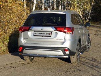 Защита задняя (нержавейка 60,3 мм) ТСС Тюнинг Mitsubishi (Митсубиси) Outlander (Аутлэндэр)  GF (2018-2022) GF 3-ий рестайлинг