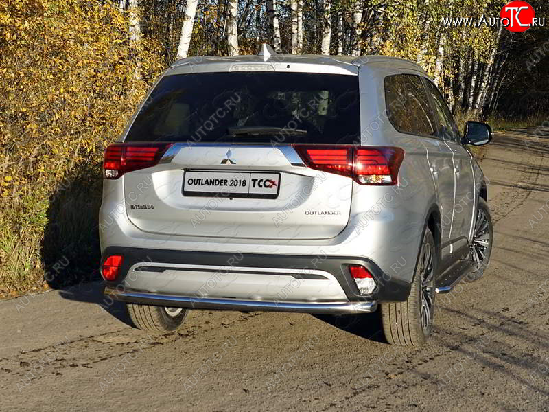 21 799 р. Защита задняя (нержавейка 60,3 мм) ТСС Тюнинг  Mitsubishi Outlander  GF (2018-2022) 3-ий рестайлинг  с доставкой в г. Нижний Новгород