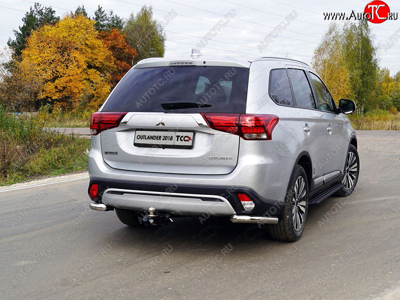 22 999 р. Защита заднего бампера (уголки, d60,3 мм) TCC  Mitsubishi Outlander  GF (2018-2022) 3-ий рестайлинг  с доставкой в г. Нижний Новгород