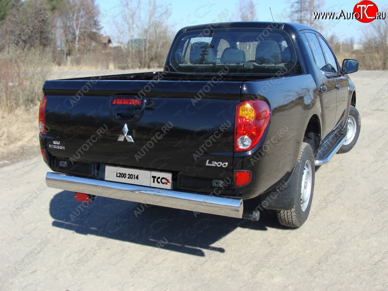 13 949 р. Защита задняя (центральная 120х60 мм) ТСС Тюнинг  Mitsubishi L200  4 (2013-2016)  рестайлинг (центральная)  с доставкой в г. Нижний Новгород