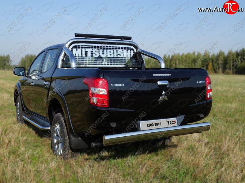 18 999 р. Защита задняя (центральная 120х60 мм) ТСС Тюнинг  Mitsubishi L200  5 KK,KL (2015-2019) дорестайлинг (центральная)  с доставкой в г. Нижний Новгород