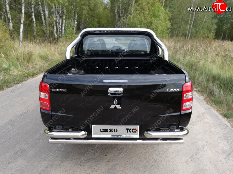 57 999 р. Защита кузова d76,1 мм (только для кузова) ТСС Тюнинг Mitsubishi L200 5 KK,KL дорестайлинг (2015-2019) (нержавейка)  с доставкой в г. Нижний Новгород