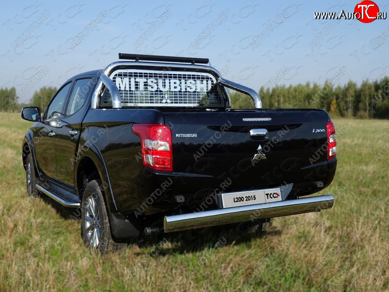 18 999 р. Защита задняя (центральная 120х60 мм) ТСС Тюнинг  Mitsubishi L200  5 KK,KL (2018-2022) рестайлинг (центральная)  с доставкой в г. Нижний Новгород