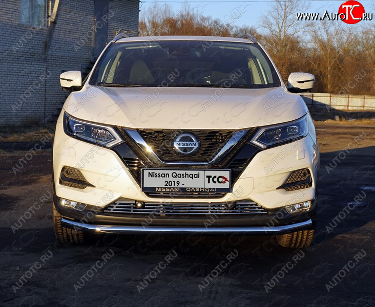 20 899 р. Защита переднего бампера нижняя d60,3 мм ТСС Тюнинг  Nissan Qashqai  2 (2017-2022) J11 рестайлинг (нержавейка)  с доставкой в г. Нижний Новгород