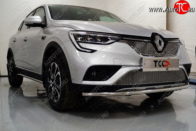 14 699 р. Защита переднего бампера нижняя 42,4 мм ТСС Тюнинг  Renault Arkana (2019-2024) (нержавейка)  с доставкой в г. Нижний Новгород