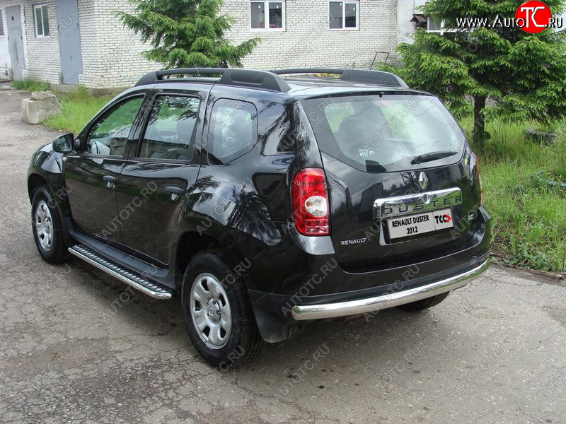 21 899 р. Защита задняя (овальная длинная 75х42 мм) ТСС Тюнинг  Renault Duster  HS (2010-2015) дорестайлинг (овальная длинная)  с доставкой в г. Нижний Новгород