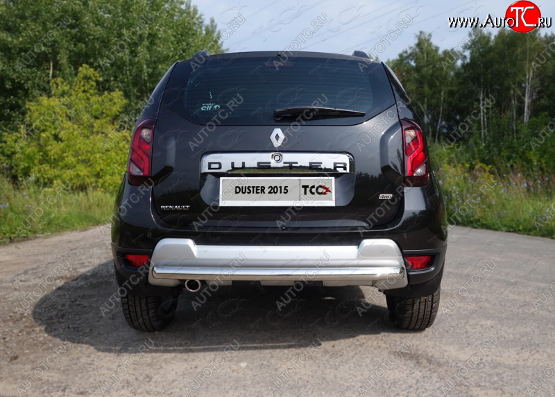 12 299 р. Защита задняя (нержавейка 60,3 мм) ТСС Тюнинг  Renault Duster  HS (2015-2021) рестайлинг  с доставкой в г. Нижний Новгород