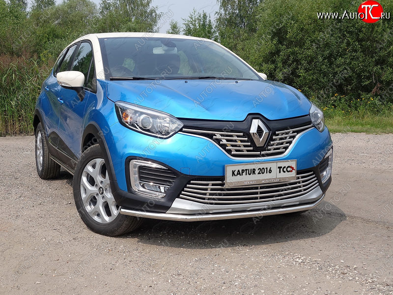 15 549 р. Защита переднего бампера нижняя 42,4 мм ТСС Тюнинг  Renault Kaptur (2016-2020) дорестайлинг (нержавейка)  с доставкой в г. Нижний Новгород