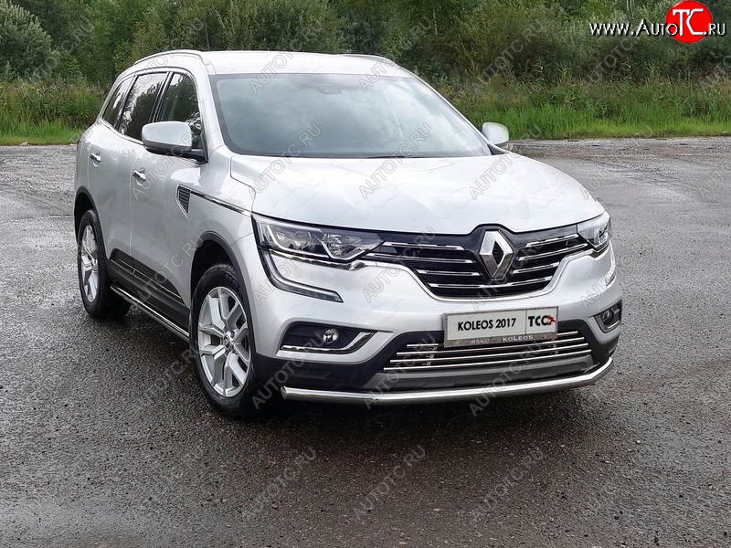 18 699 р. Защита переднего бампера нижняя d60,3 мм ТСС Тюнинг  Renault Koleos  2 (2016-2024) (нержавейка)  с доставкой в г. Нижний Новгород