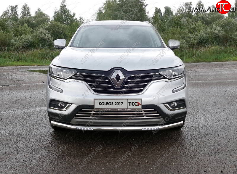 35 849 р. Защита переднего бампера нижняя с ДХО 60,3 мм ТСС Тюнинг  Renault Koleos  2 (2016-2024) (нержавейка)  с доставкой в г. Нижний Новгород