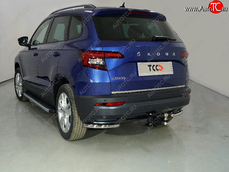 11 299 р. Защита заднего бампера (уголки, d42,4 мм) TCC  Skoda Karoq  NU7 (2020-2024) рестайлинг  с доставкой в г. Нижний Новгород