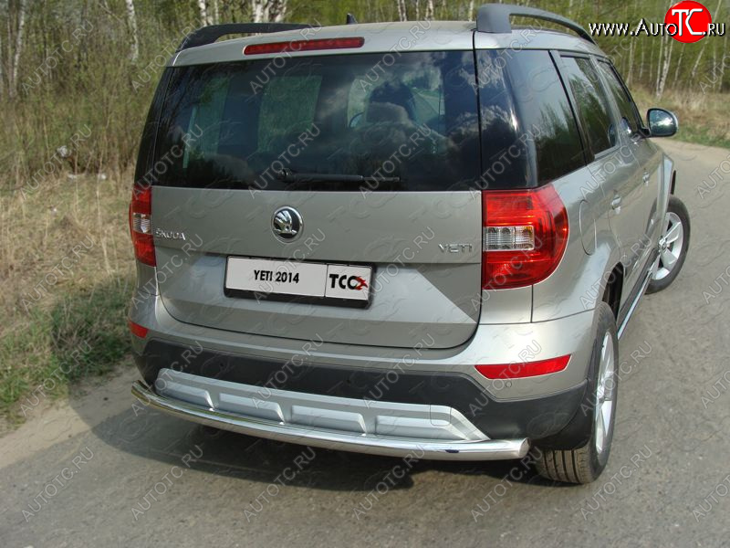 15 549 р. Защита задняя (нержавейка 60,3 мм) ТСС Тюнинг  Skoda Yeti (2013-2018)  с доставкой в г. Нижний Новгород