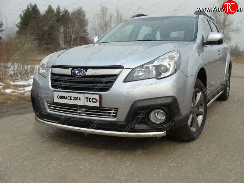 15 549 р. Защита переднего бампера нижняя d50,8 мм ТСС Тюнинг  Subaru Outback  BR, (2012-2015) B14)  рестайлинг универсал  с доставкой в г. Нижний Новгород