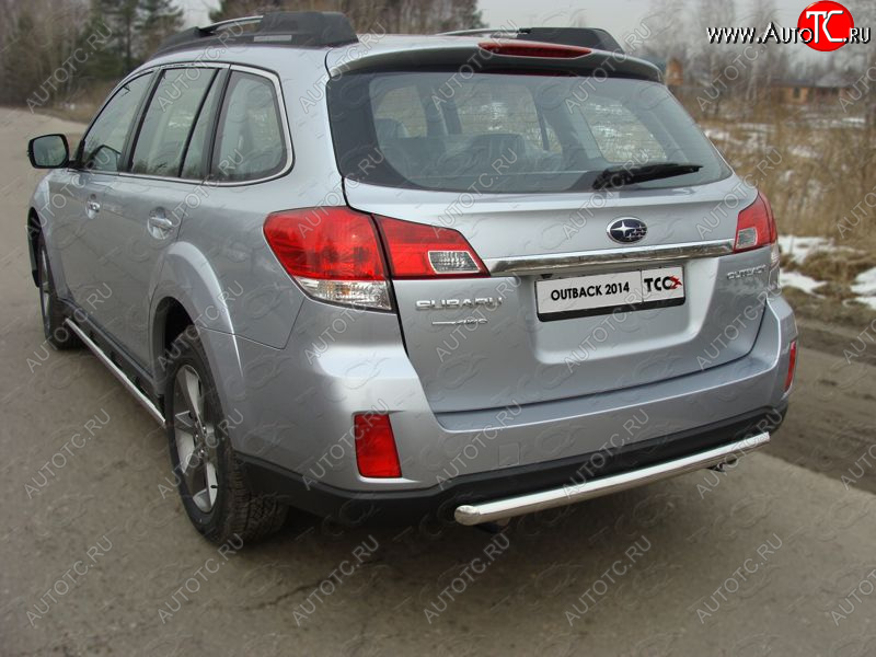 10 799 р. Защита задняя (центральная нержавейка 50,8 мм) ТСС Тюнинг  Subaru Outback  BR, (2012-2015) B14)  рестайлинг универсал  с доставкой в г. Нижний Новгород