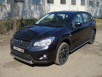 Защита переднего бампера нижняя овальная 75х42 мм ТСС Тюнинг Subaru (Субару) XV (ХВ)  GP/G33 (2012-2016) GP/G33 дорестайлинг  (нержавейка)