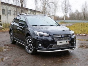 Защита переднего бампера нижняя d60,3 мм ТСС Тюнинг Subaru XV GT/G24 дорестайлинг (2017-2021)  (нержавейка)