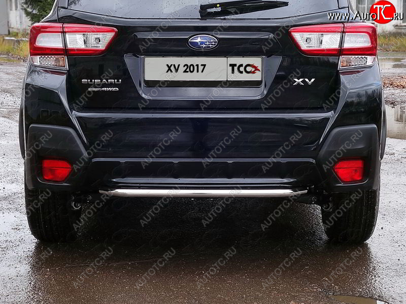 7 699 р. Защита задняя (нержавейка 42,4 мм), ТСС Тюнинг  Subaru XV  GT/G24 (2017-2021) дорестайлинг  с доставкой в г. Нижний Новгород