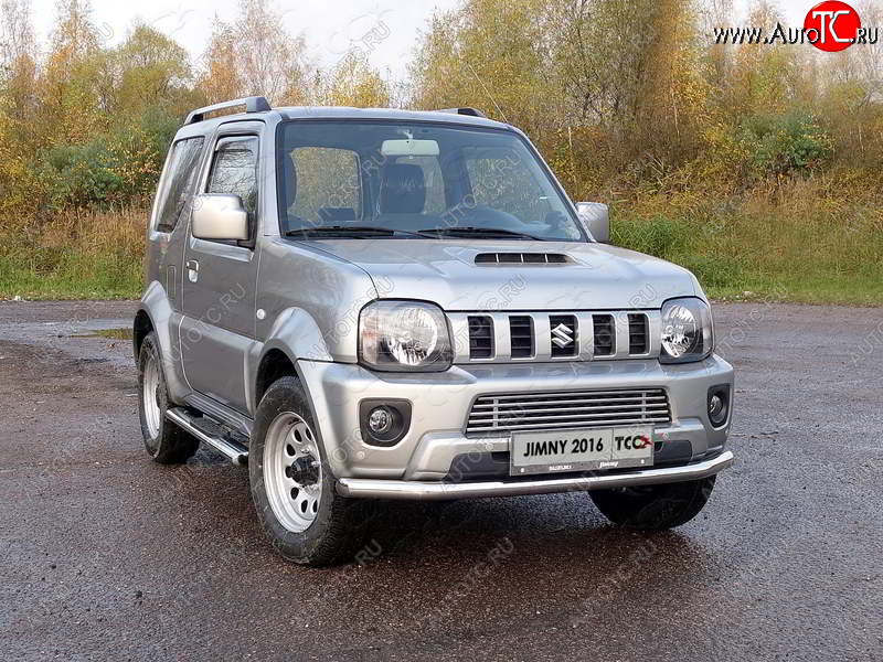 16 899 р. Защита переднего бампера нижняя d60,3 мм ТСС Тюнинг  Suzuki Jimny  JB64 (2018-2024) (нержавейка)  с доставкой в г. Нижний Новгород