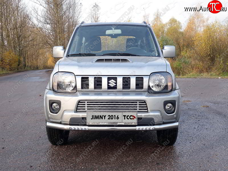 32 749 р. Защита переднего бампера нижняя с ДХО 60,3 мм ТСС Тюнинг  Suzuki Jimny  JB23/JB43 (2012-2018) 2-ой рестайлинг (нержавейка)  с доставкой в г. Нижний Новгород