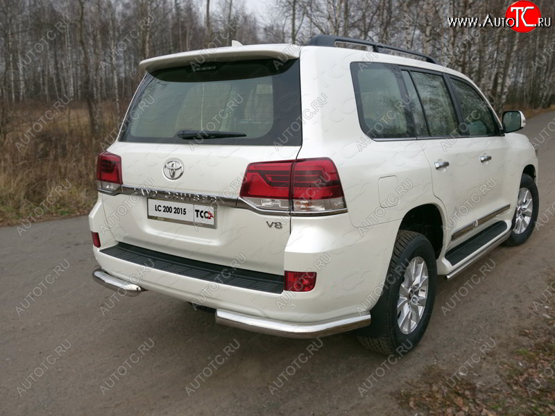 21 799 р. Защита задняя (уголки, нержавейка 76,1 мм) ТСС Тюнинг  Toyota Land Cruiser Prado  J150 (2013-2017) 1-ый рестайлинг  с доставкой в г. Нижний Новгород