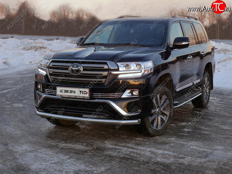 27 999 р. Защита переднего бампера нижняя d76,1 мм (EXECUTIVE) ТСС Тюнинг  Toyota Land Cruiser  200 (2015-2021) 2-ой рестайлинг (нержавейка)  с доставкой в г. Нижний Новгород