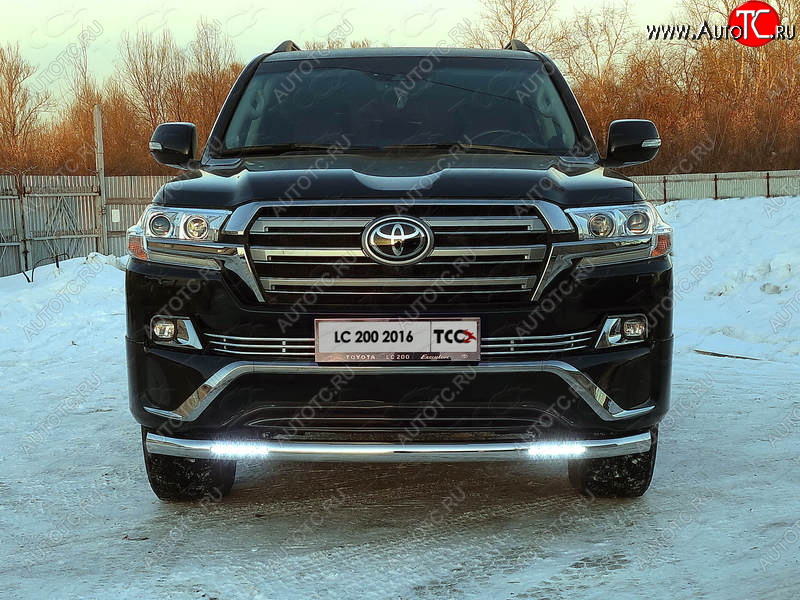 47 999 р. Защита переднего бампера нижняя с ДХО 76,1 мм ТСС Тюнинг  Toyota Land Cruiser  200 (2015-2021) 2-ой рестайлинг (EXECUTIVE)  с доставкой в г. Нижний Новгород