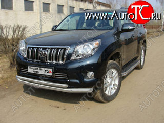 38 949 р. Защита переднего бампера нижняя d76,1*50,8 мм ТСС Тюнинг  Toyota Land Cruiser Prado  J150 (2009-2013) дорестайлинг (нержавейка)  с доставкой в г. Нижний Новгород