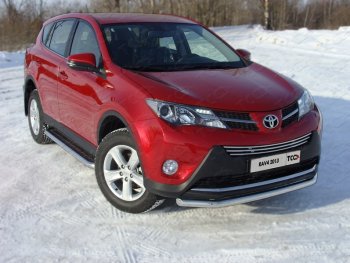 Защита переднего бампера нижняя d60,3 мм ТСС Тюнинг Toyota RAV4 XA40 5 дв. дорестайлинг (2012-2015)  (нержавейка)