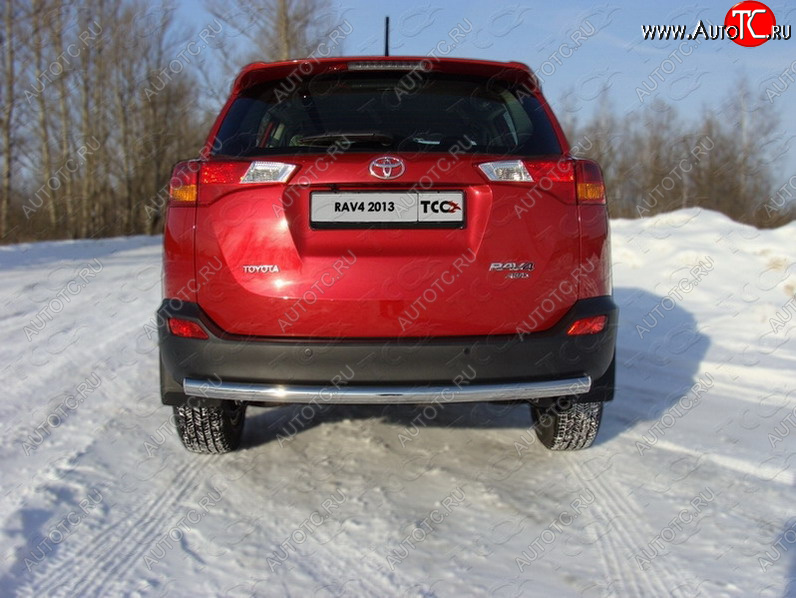 36 999 р. Защита задняя (центральная нержавейка 60,3 мм) ТСС Тюнинг  Toyota RAV4  XA40 (2012-2015) 5 дв. дорестайлинг  с доставкой в г. Нижний Новгород