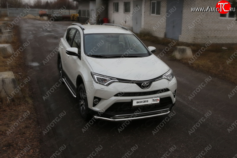 21 799 р. Защита переднего бампера нижняя d60,3 мм ТСС Тюнинг  Toyota RAV4  XA40 (2015-2019) 5 дв. рестайлинг (нержавейка)  с доставкой в г. Нижний Новгород