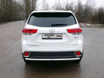 17 649 р. Защита задняя (нержавейка 60,3 мм) ТСС Тюнинг  Toyota Highlander  XU50 (2016-2020) рестайлинг  с доставкой в г. Нижний Новгород. Увеличить фотографию 1