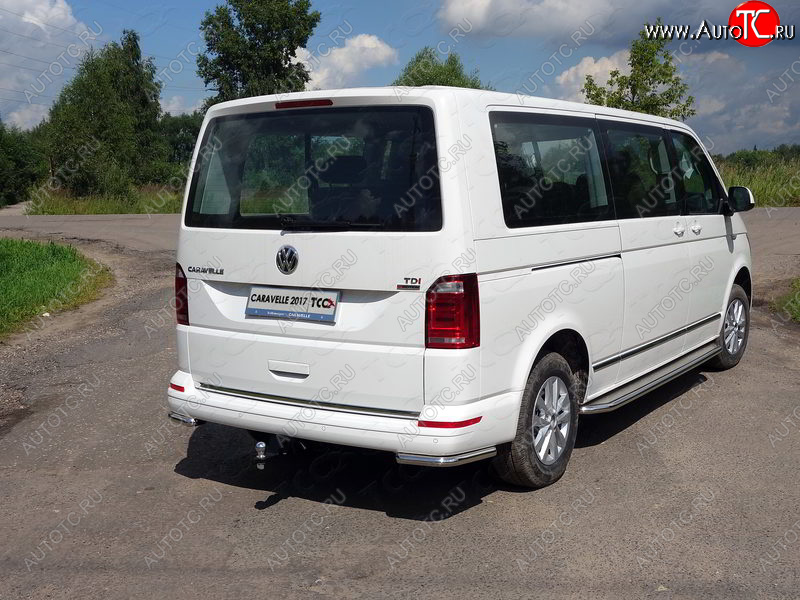 19 999 р. Защита заднего бампера (уголки, d42,4 мм) TCC  Volkswagen Caravelle  T6.1 (2019-2025) рестайлинг  с доставкой в г. Нижний Новгород