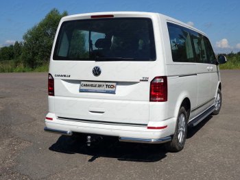 Защита заднего бампера (уголки, d60,3 мм) TCC Volkswagen Caravelle T6 дорестайлинг (2015-2019)