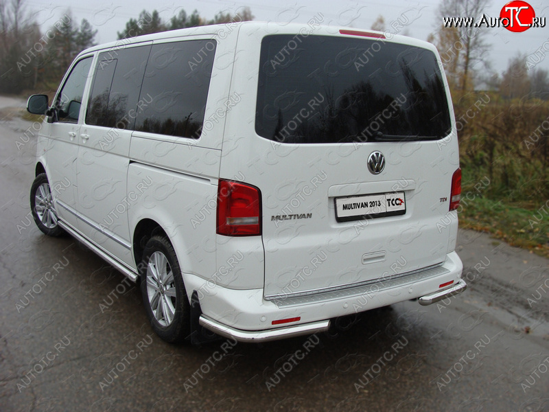 21 799 р. Защита заднего бампера (уголки, d60,3 мм) TCC  Volkswagen Multivan  T5 (2009-2015) рестайлинг  с доставкой в г. Нижний Новгород