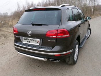 Защита задняя (нержавейка 60,3 мм) ТСС Тюнинг Volkswagen Touareg NF рестайлинг (2014-2018)