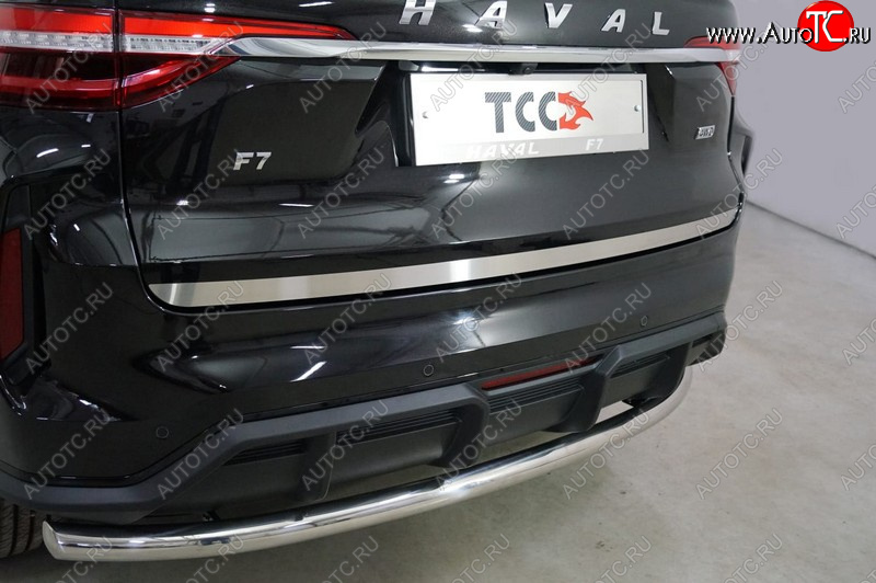 2 299 р. Накладка на заднюю дверь, ТСС Тюнинг  Haval F7 (2022-2024)  рестайлинг (Лист шлифованный)  с доставкой в г. Нижний Новгород