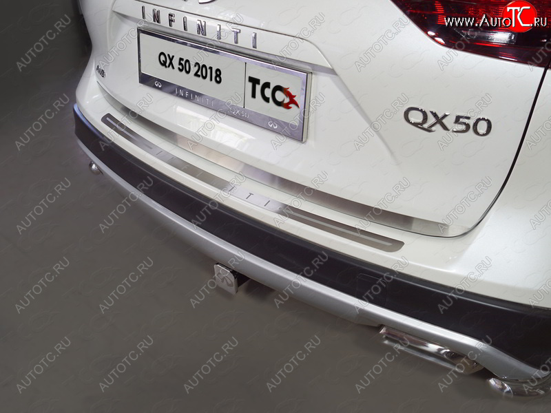 2 149 р. Накладка на заднюю дверь, ТСС Тюнинг  INFINITI Qx50  J55 (2017-2022) (Лист шлифованный)  с доставкой в г. Нижний Новгород