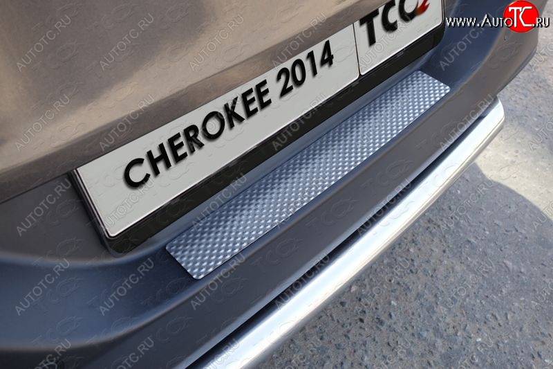 1 289 р. Накладка на задний бампер ТСС Тюнинг  Jeep Cherokee  KL (2014-2017) дорестайлинг (Декоративная)  с доставкой в г. Нижний Новгород