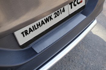 Накладка на задний бампер (Trailhawk) ТСС Тюнинг Jeep Cherokee KL дорестайлинг (2014-2017)  (Декоративная)