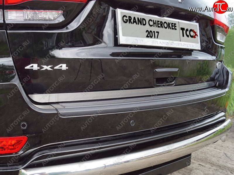 2 149 р. Накладка на заднюю дверь, ТСС Тюнинг  Jeep Grand Cherokee  WK2 (2013-2018) 1-ый рестайлинг (Лист шлифованный)  с доставкой в г. Нижний Новгород