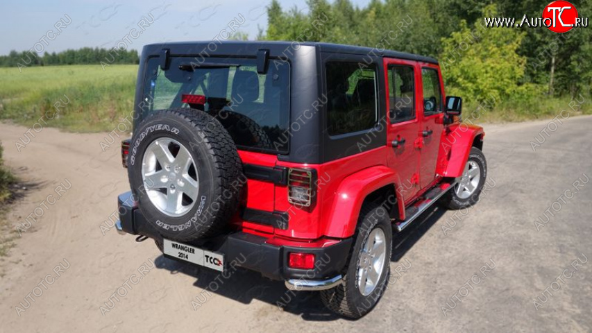 5 349 р. Накладки на задний бампер, ТСС Тюнинг  Jeep Wrangler  JK (2007-2018) (декоративные)  с доставкой в г. Нижний Новгород