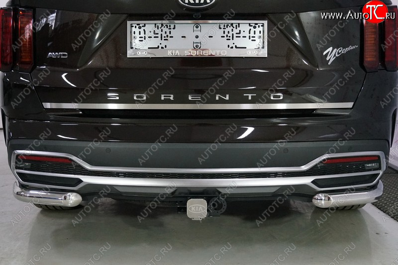 2 349 р. Накладка на заднюю дверь, ТСС Тюнинг  KIA Sorento  MQ4 (2020-2022) (лист шлифованный)  с доставкой в г. Нижний Новгород