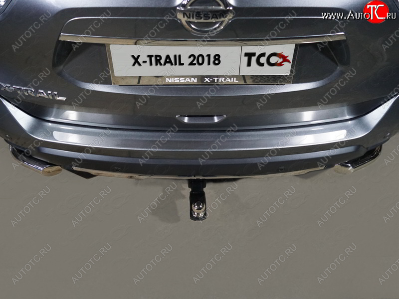 1 899 р. Накладка на задний бампер, ТСС Тюнинг  Nissan X-trail  3 T32 (2017-2022) рестайлинг (Лист шлифованный)  с доставкой в г. Нижний Новгород