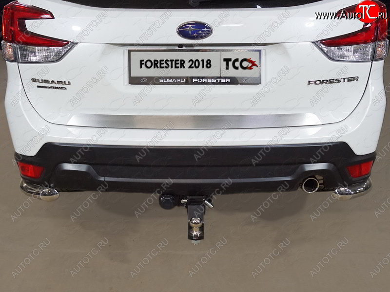 3 199 р. Накладка на заднюю дверь, ТСС Тюнинг  Subaru Forester  SK/S14 (2018-2021) дорестайлинг (Лист шлифованный)  с доставкой в г. Нижний Новгород