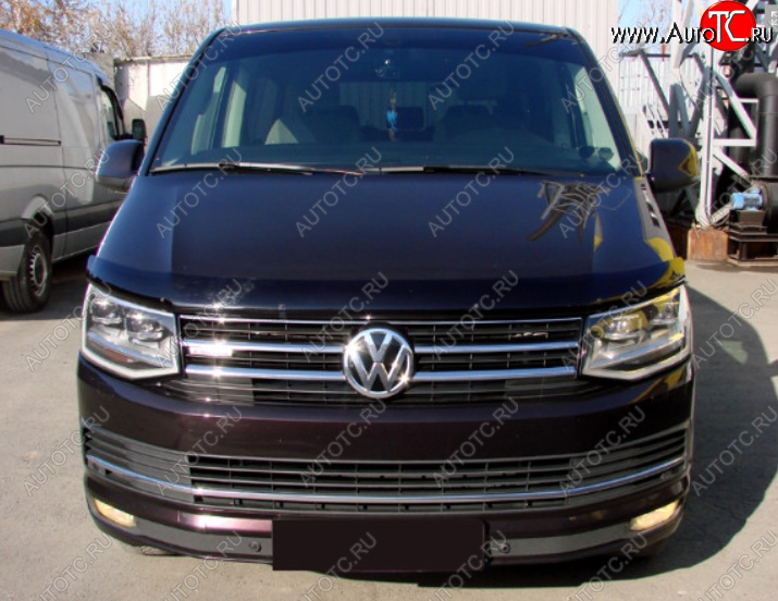 2 879 р. Дефлектор капота SIM  Volkswagen Transporter  T6 (2015-2019) дорестайлинг  с доставкой в г. Нижний Новгород