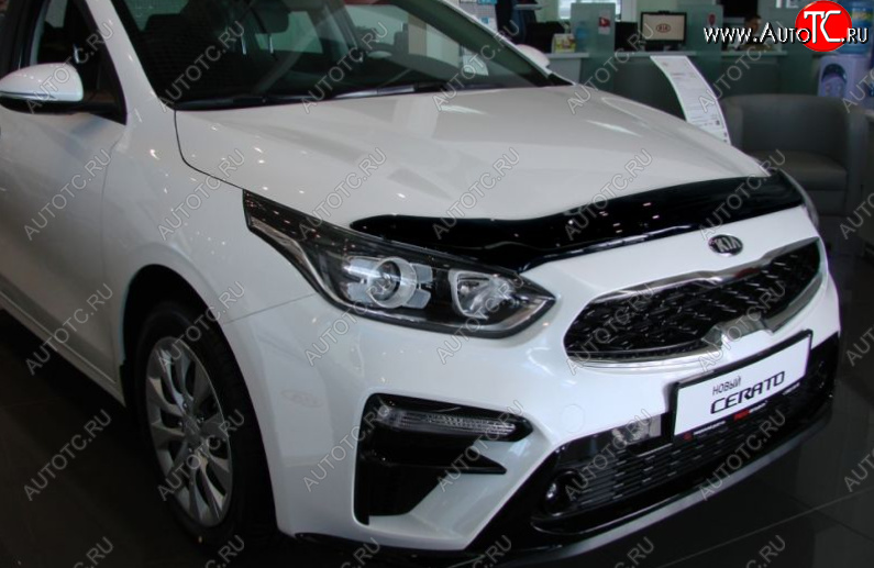 2 879 р. Дефлектор капота SIM  KIA Cerato  4 BD (2018-2021) дорестайлинг седан, дорестайлинг, хэтчбэк  с доставкой в г. Нижний Новгород