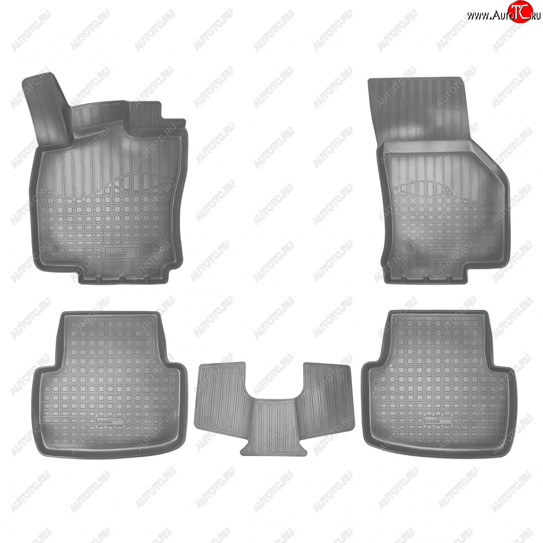 3 199 р. Коврики салонные 3D Norplast  Volkswagen Passat  B8 (2015-2019) седан дорестайлинг, универсал дорестайлинг (серый)  с доставкой в г. Нижний Новгород