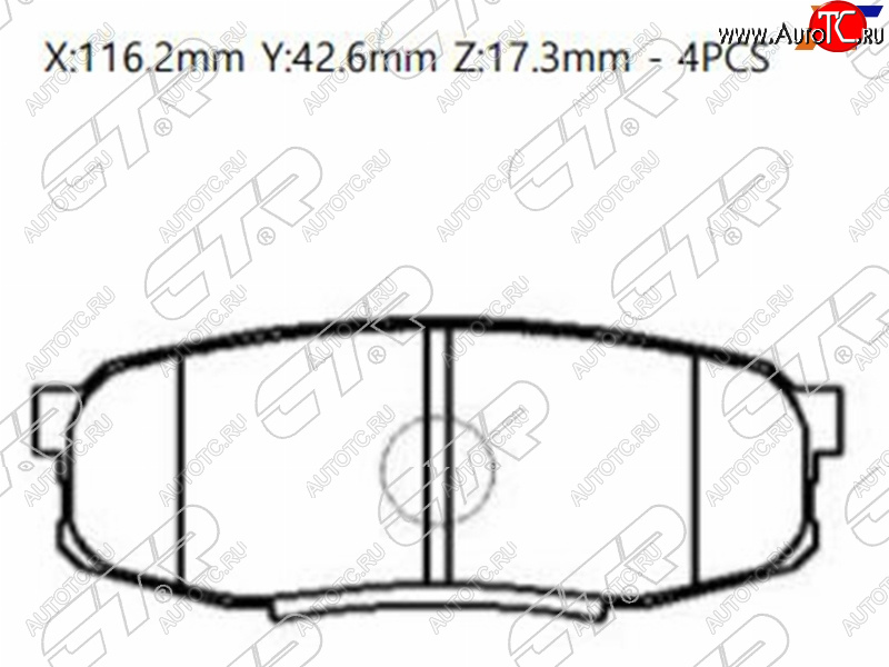 2 299 р. Колодки тормозные CTR (задние)  Lexus LX570 (J200), Toyota Land Cruiser (200), Sequoia, Tundra (XK50)  с доставкой в г. Нижний Новгород