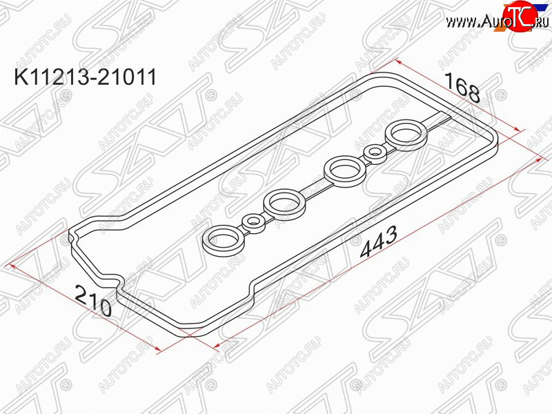 359 р. Прокладка клапанной крышки (1NZ-FE, 2NZ-FE) SAT  Toyota Corolla  E120 (2000-2004) седан дорестайлинг, универсал дорестайлинг, хэтчбек 5 дв. дорестайлинг  с доставкой в г. Нижний Новгород